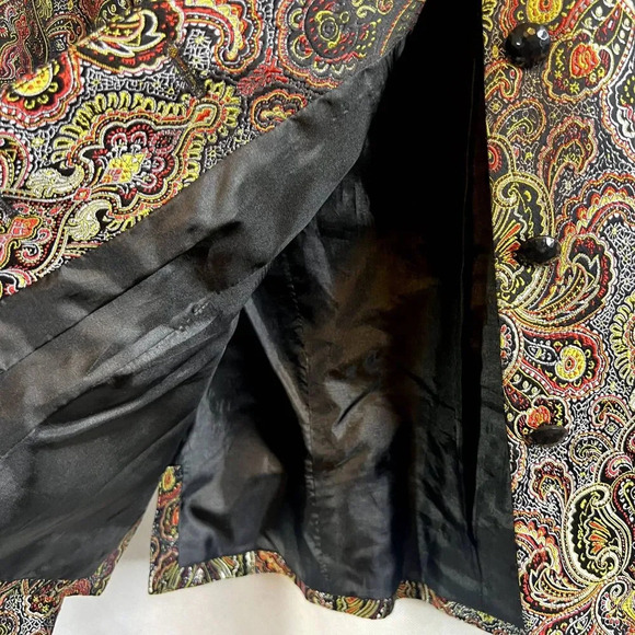 Dressbarn Silk Blend Paisley Dress Jacket Size Large - Picture 5 of 9